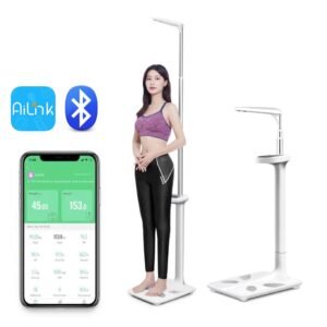 GMM H01BT Smart Body Fat Scale Ultrasonic Height and Weight Machine (Bluetooth)