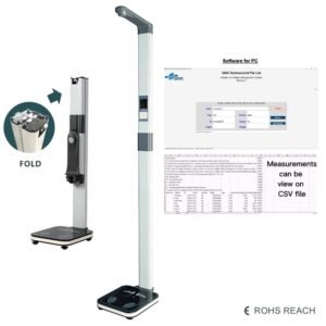 GMM H08A Ultrasonic Height Weight Foldable BMI Scale, Thermal Printer & Student Health Management System for School