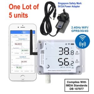 EDSS™ Warehouse 5 units UbiBot GS1-A4G Industrial-Grade WIFI 4G-IoT SIM Wireless Data Logger IoT System