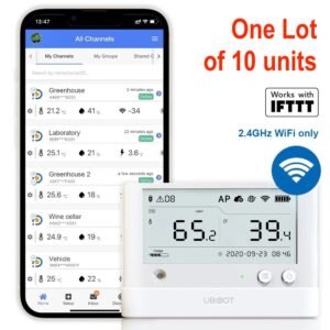 EDSS™ Data Center 10 units UbiBot WS1-Pro WIFI Wireless Data Logger IoT System